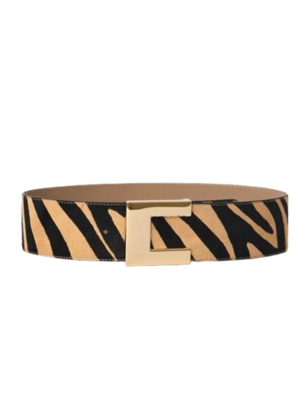 B Low the Belt Nathan Calf-Hair Leather Belt, size XS